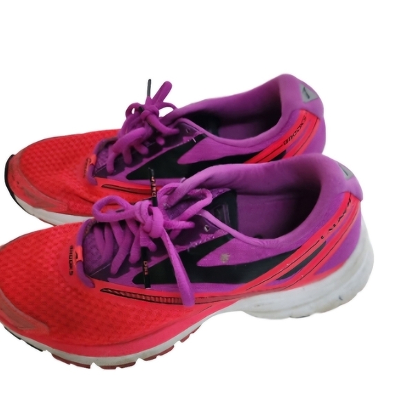 Brooks Launch 4 Neon Pink Purple Running Shoe Size 7.5 - Picture 3 of 10